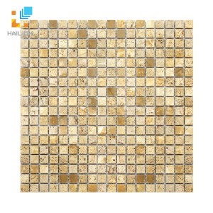 Gạch Mosaic đá HLMST330284 màu nâu vàng