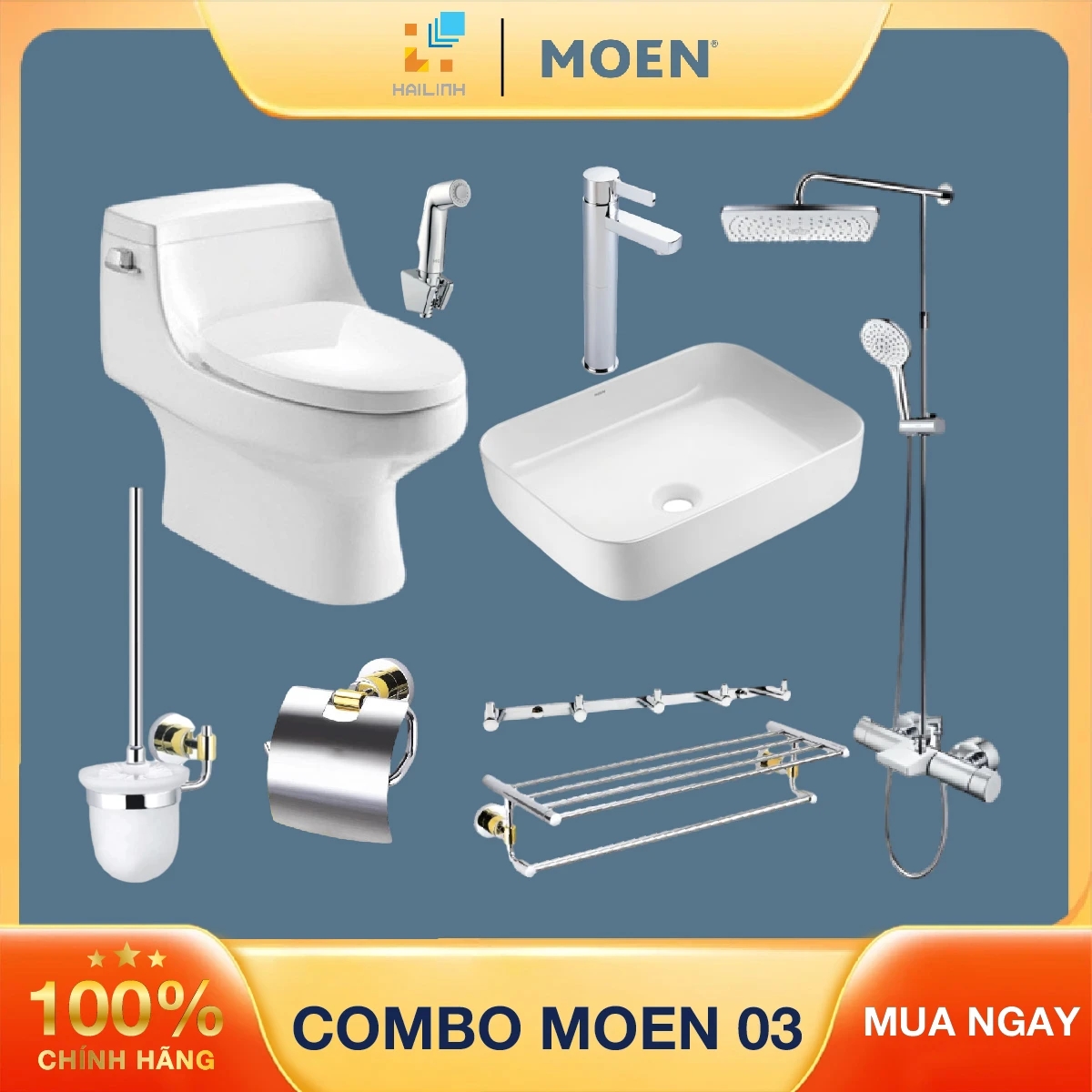 Ảnh Combo thiết bị vệ sinh Moen 03 1