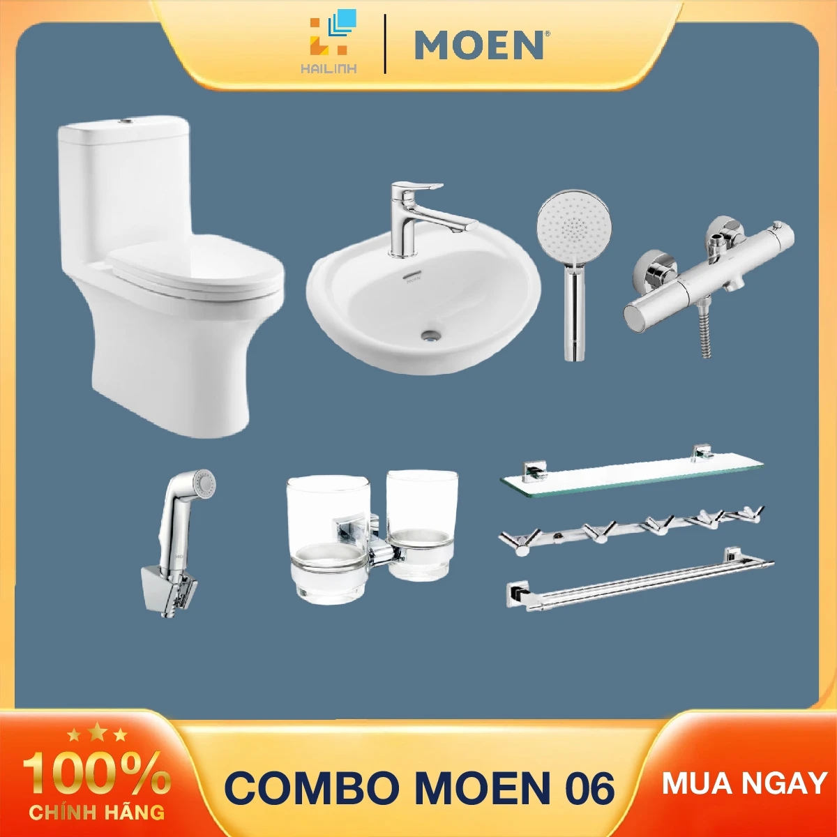 Ảnh Combo thiết bị vệ sinh Moen 06 1