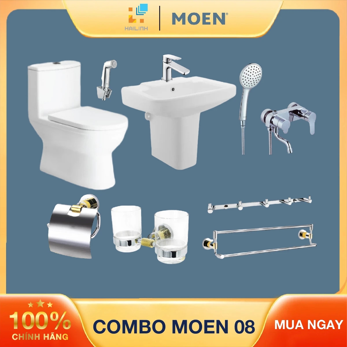 Combo thiết bị vệ sinh Moen 08