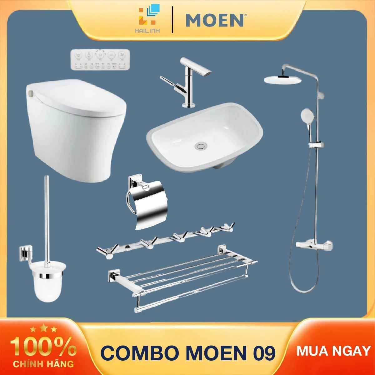 Ảnh Combo thiết bị vệ sinh Moen 09 1