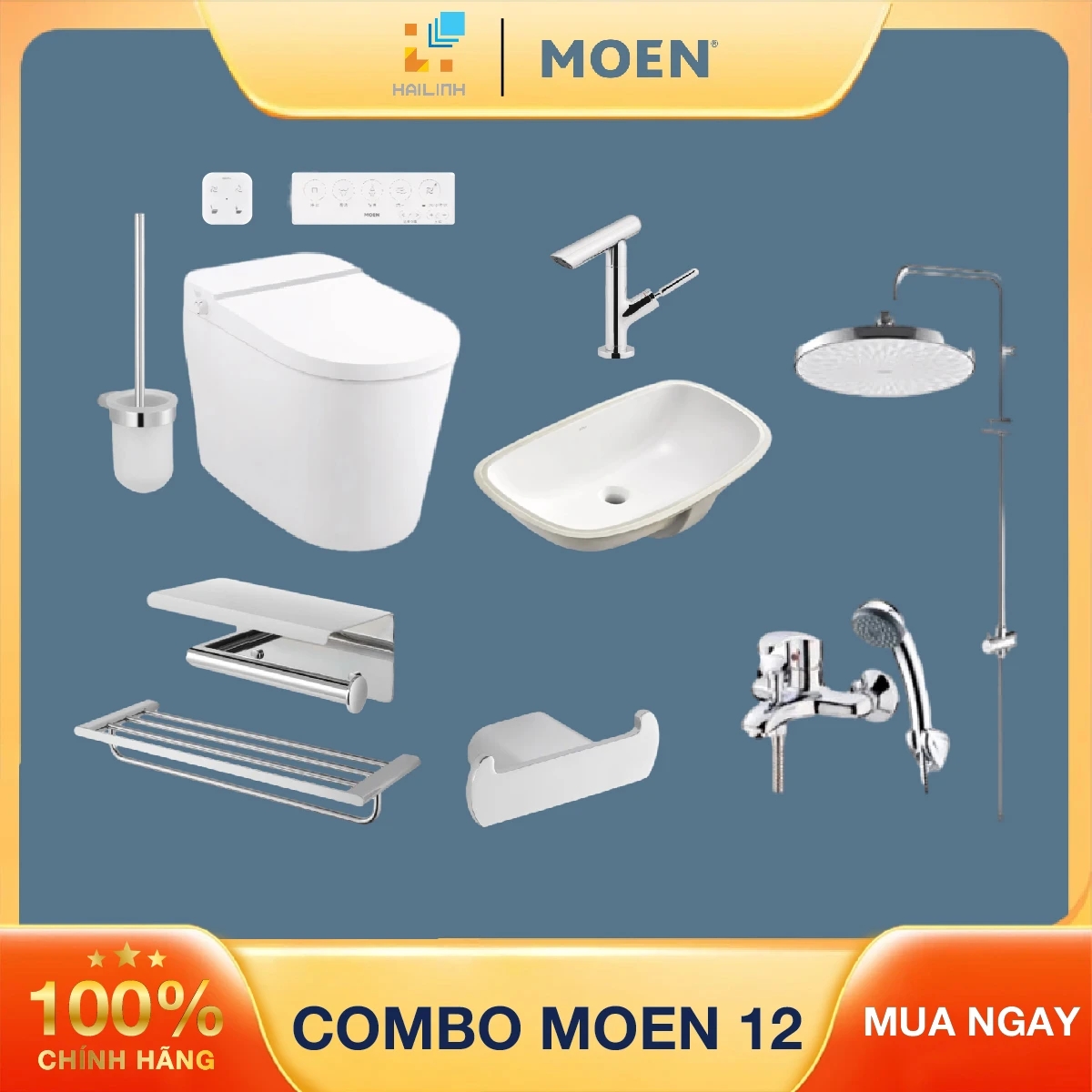 Ảnh Combo thiết bị vệ sinh Moen 12 1