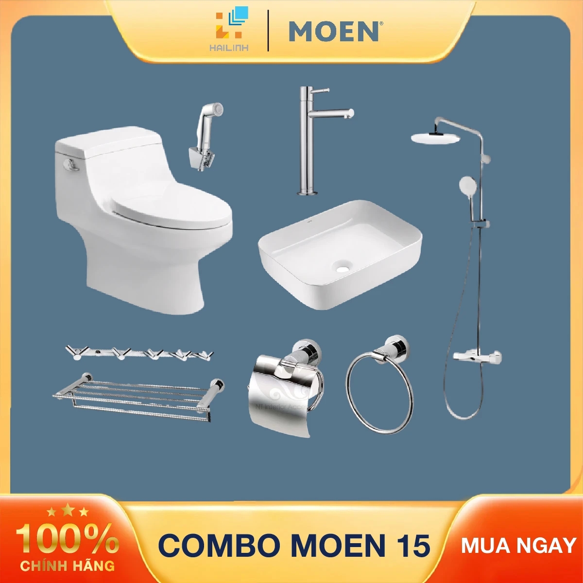 Ảnh Combo thiết bị vệ sinh Moen 15 1