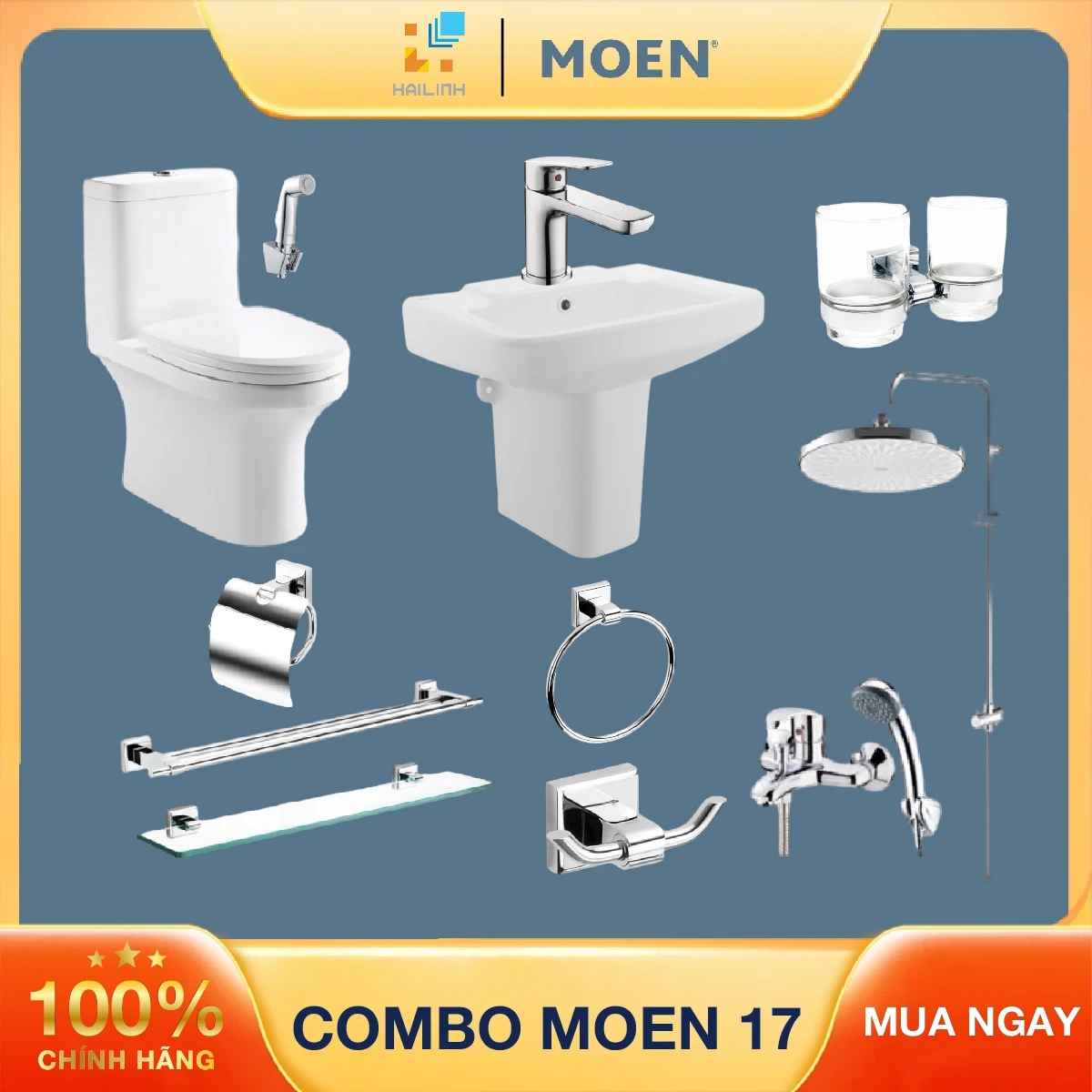 Ảnh Combo thiết bị vệ sinh Moen 17 1
