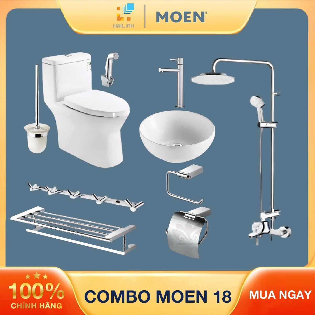Ảnh Combo thiết bị vệ sinh Moen 18 1