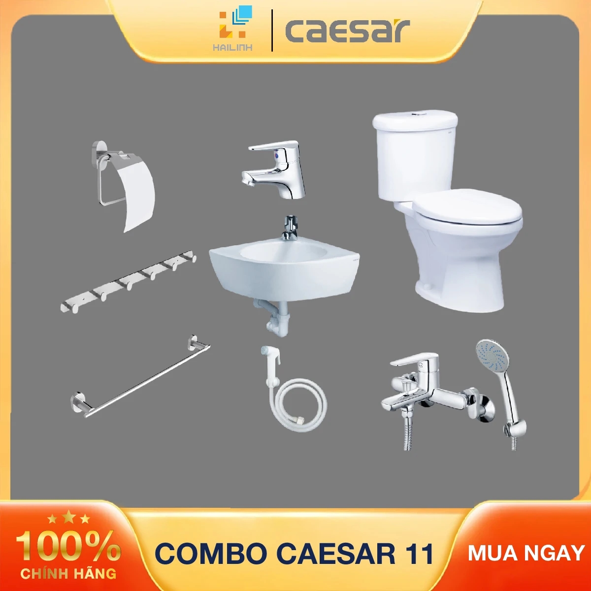 Ảnh Combo thiết bị vệ sinh Caesar số 11 1