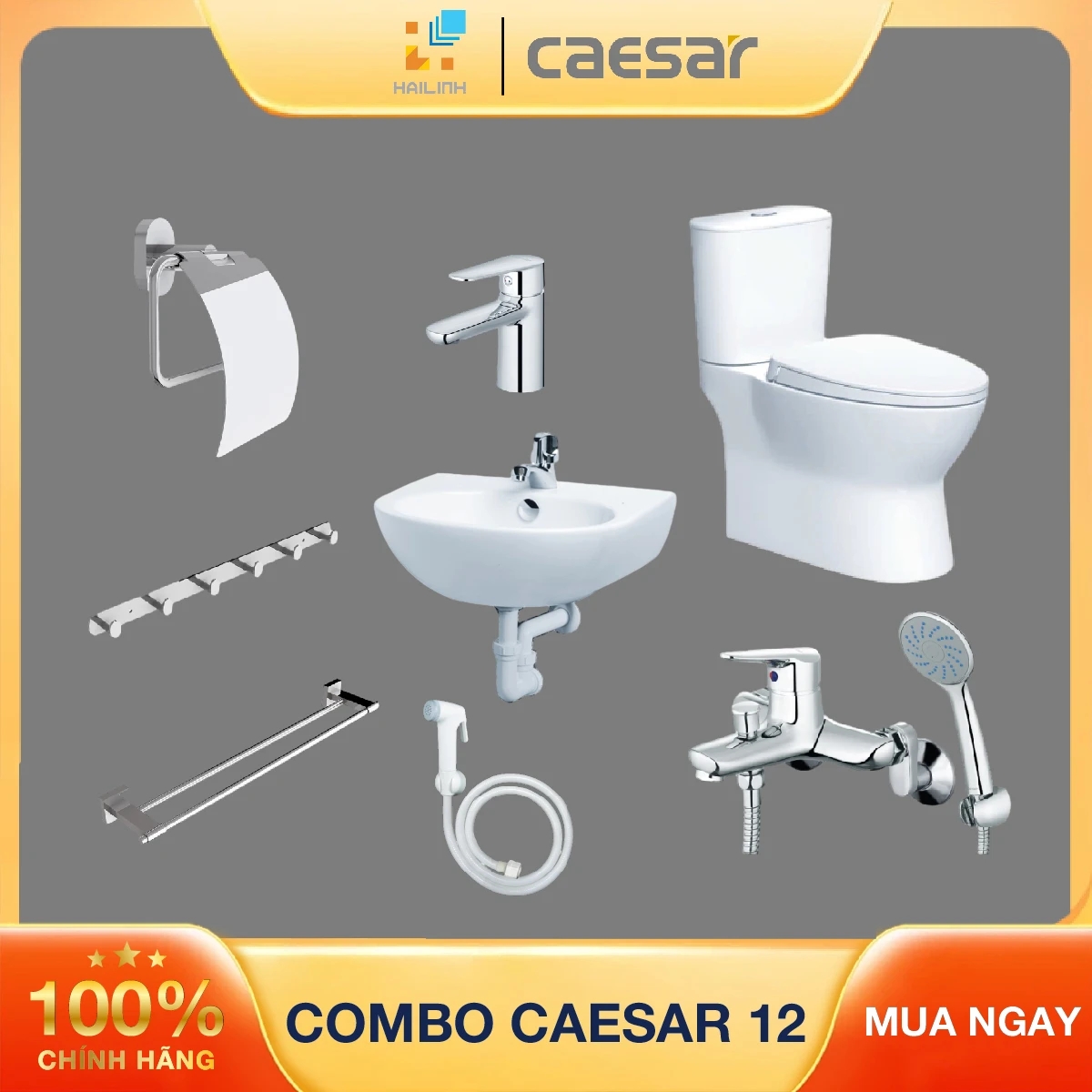 Ảnh Combo thiết bị vệ sinh Caesar số 12 1