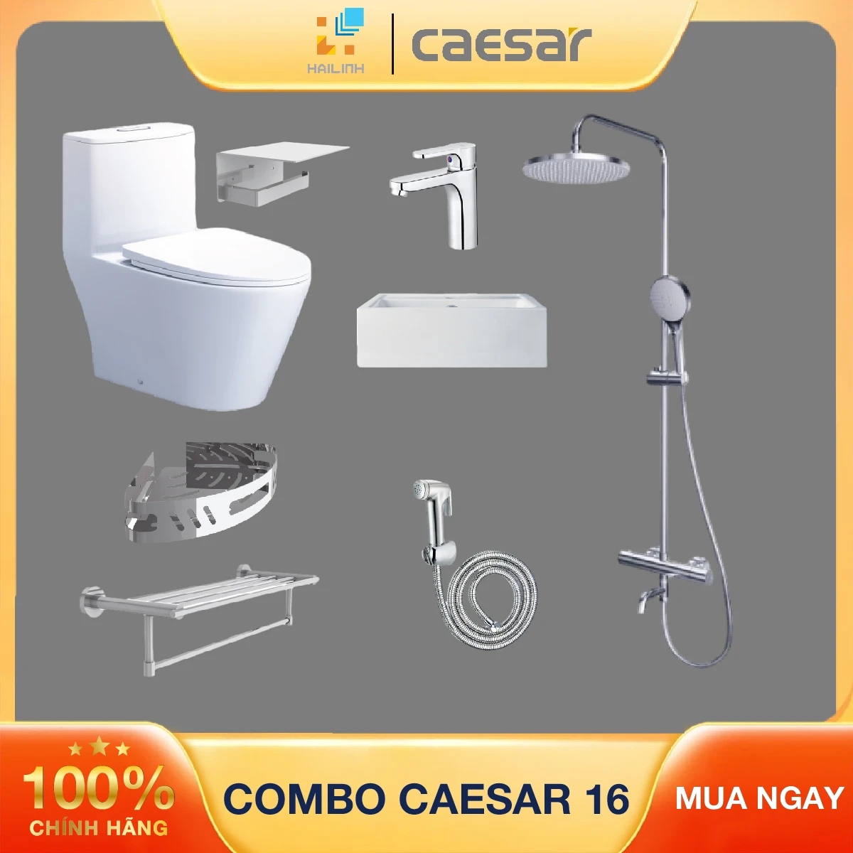 Ảnh Combo thiết bị vệ sinh Caesar số 16 1