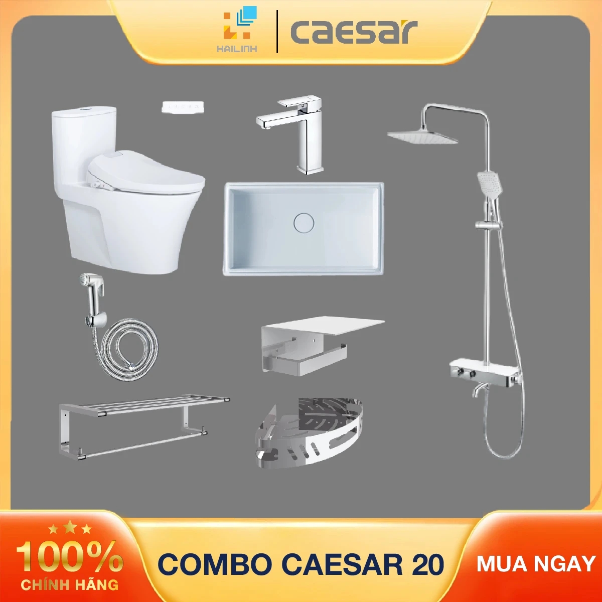 Ảnh Combo thiết bị vệ sinh Caesar số 20 1