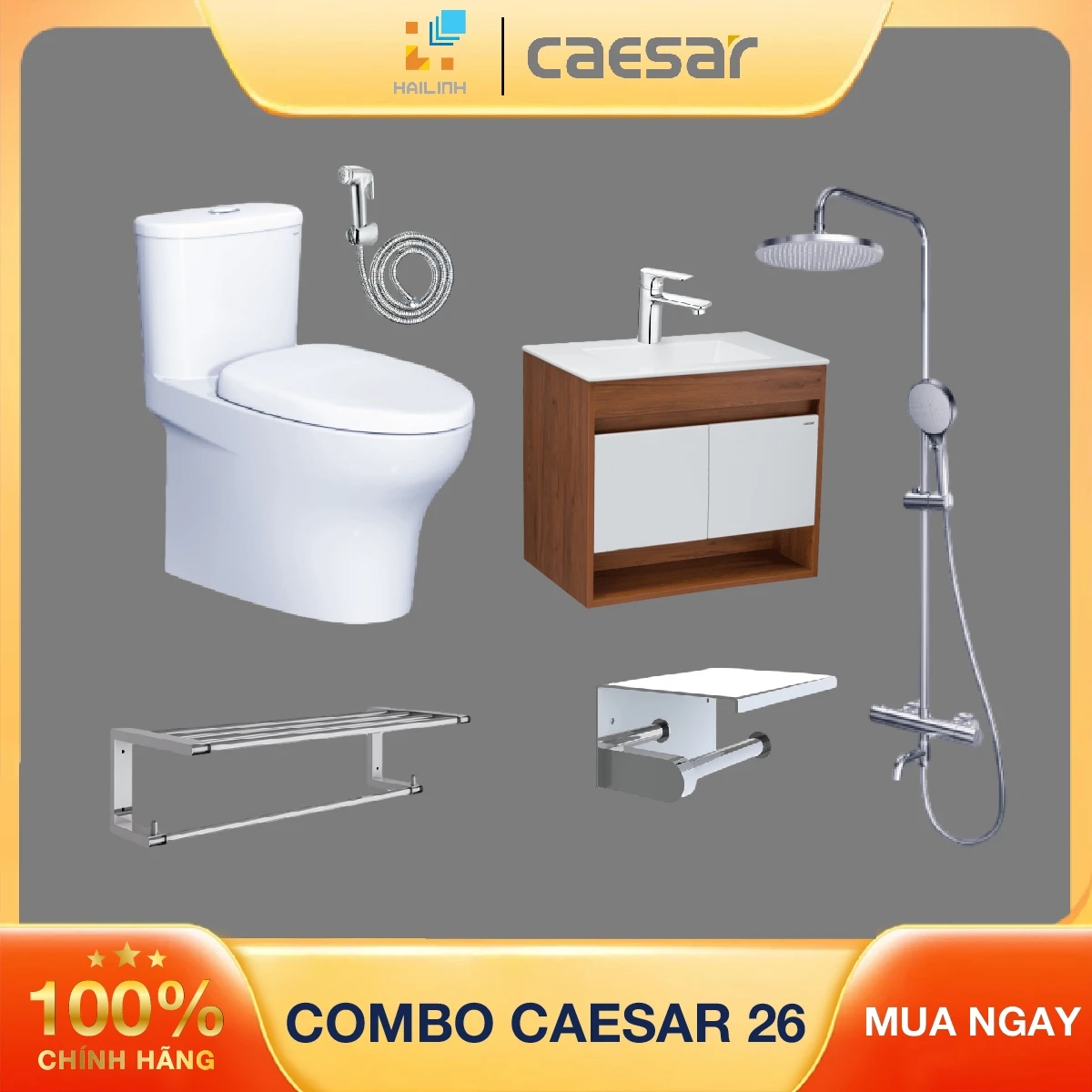 Ảnh Combo thiết bị vệ sinh Caesar số 26 1