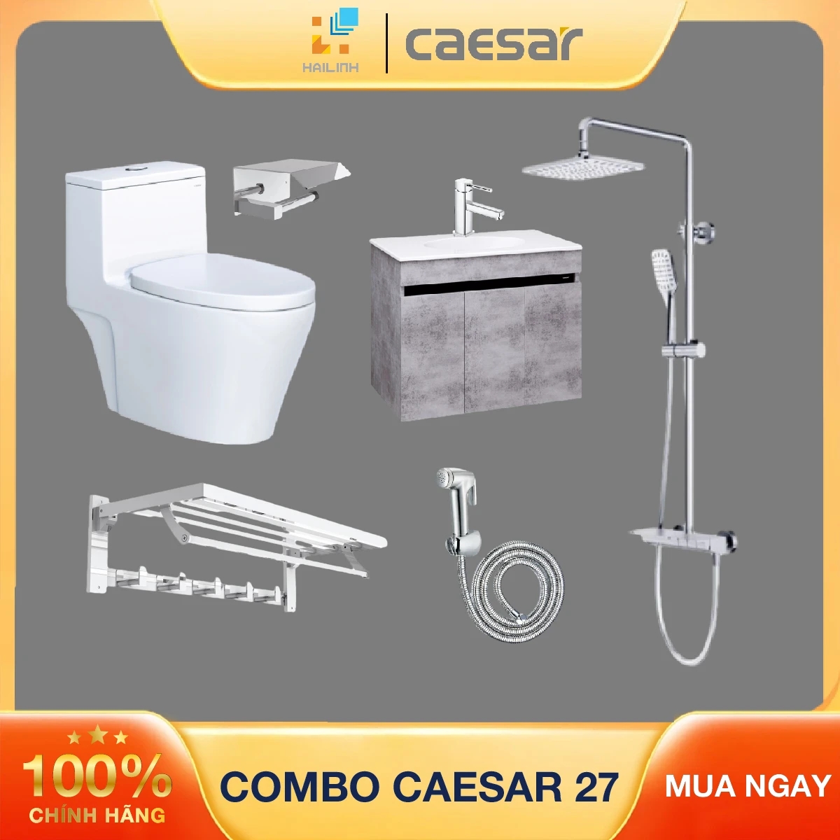 Ảnh Combo thiết bị vệ sinh Caesar số 27 1