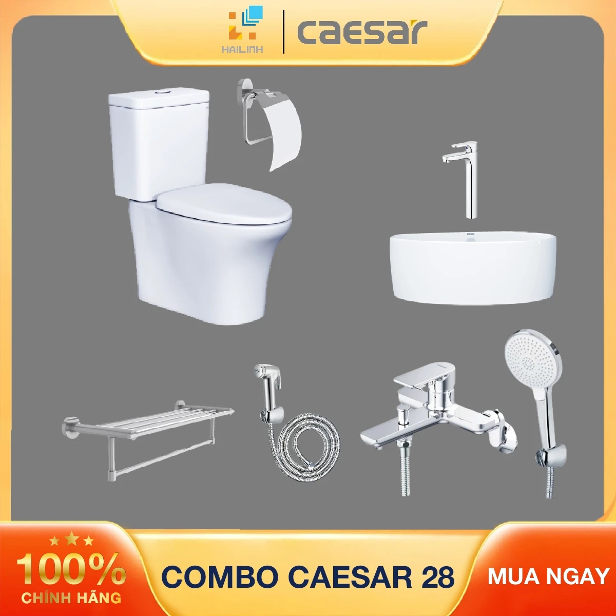 Ảnh Combo thiết bị vệ sinh Caesar số 28 1