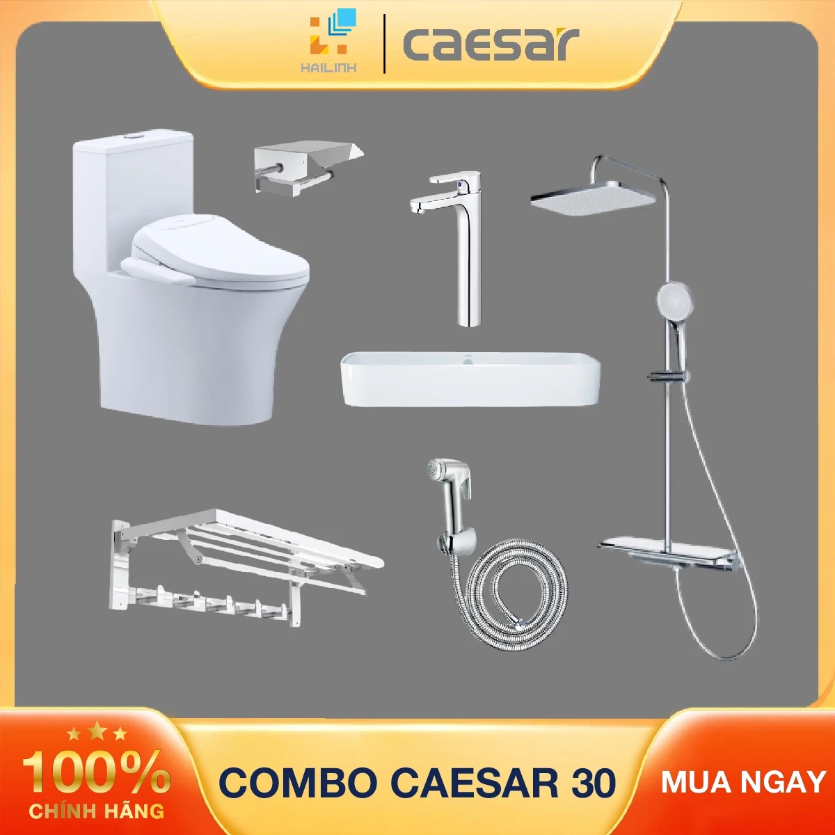 Ảnh Combo thiết bị vệ sinh Caesar số 30 1