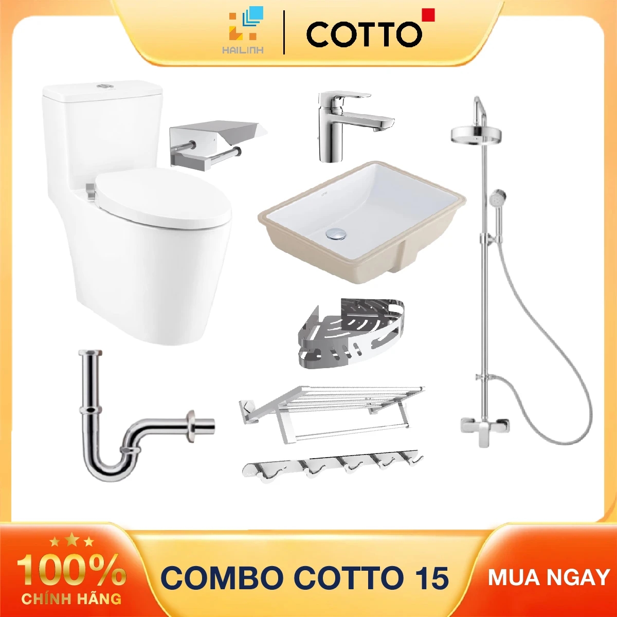 Ảnh Combo thiết bị vệ sinh Cotto 15 1