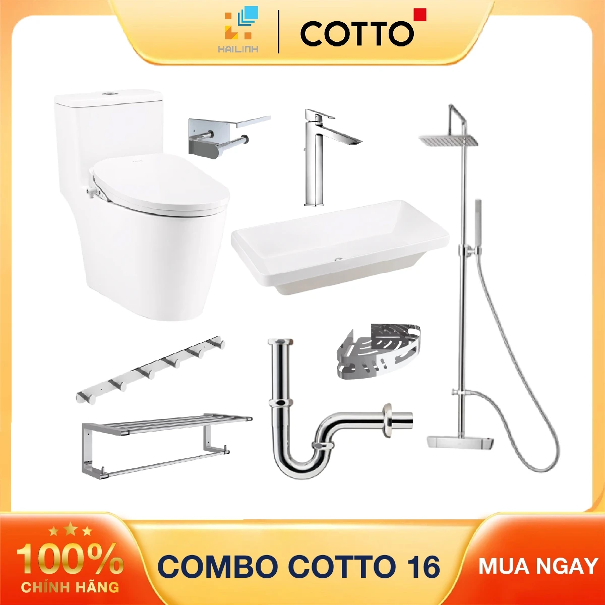 Ảnh Combo thiết bị vệ sinh Cotto 16 1