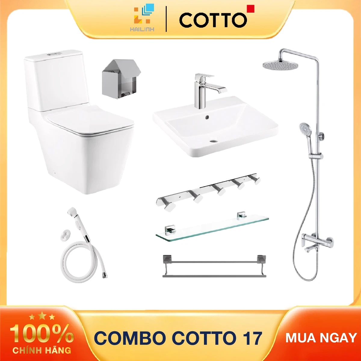 Combo thiết bị vệ sinh Cotto 17