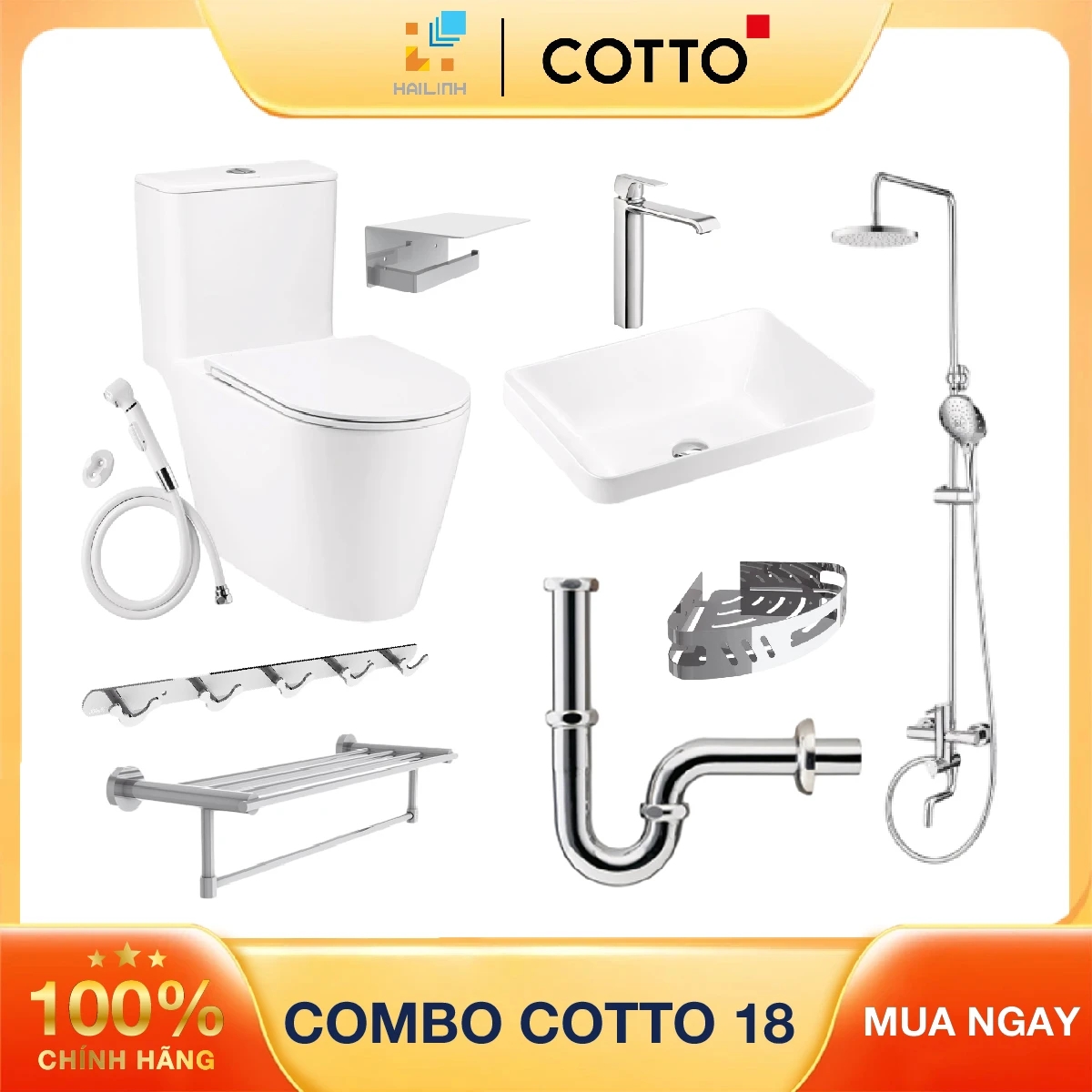 Ảnh Combo thiết bị vệ sinh Cotto 18 1