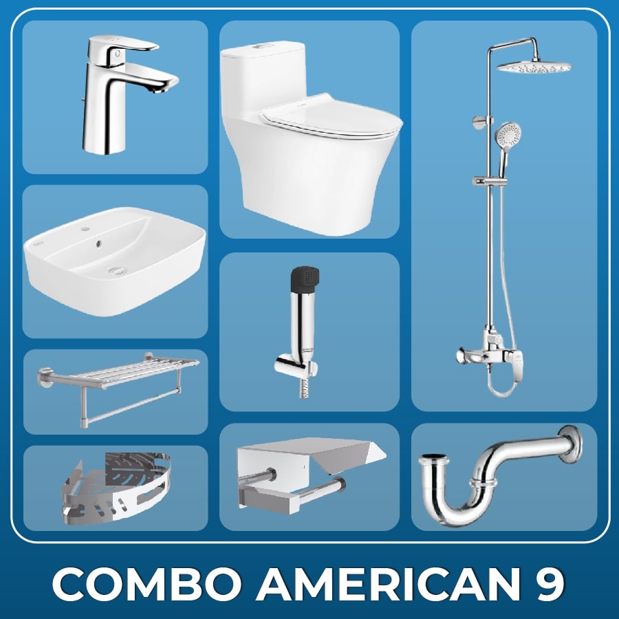 Ảnh Combo Thiết bị vệ sinh American Standard 09 1
