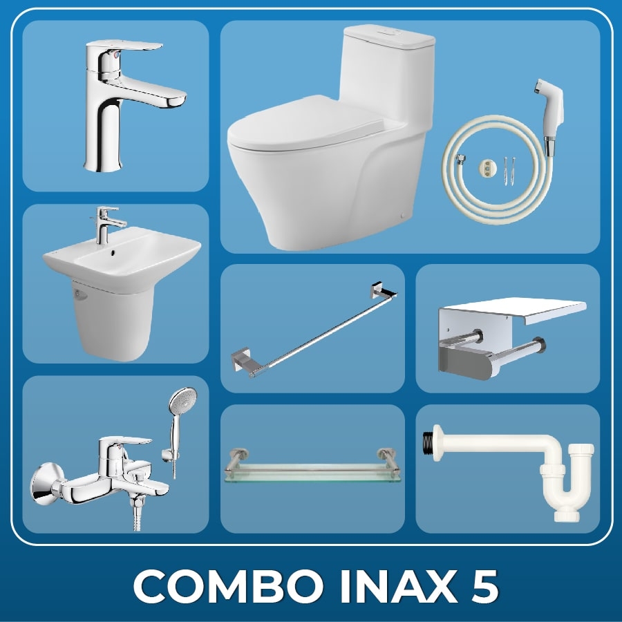 Ảnh Combo thiết bị vệ sinh Inax + Belli số 5 1