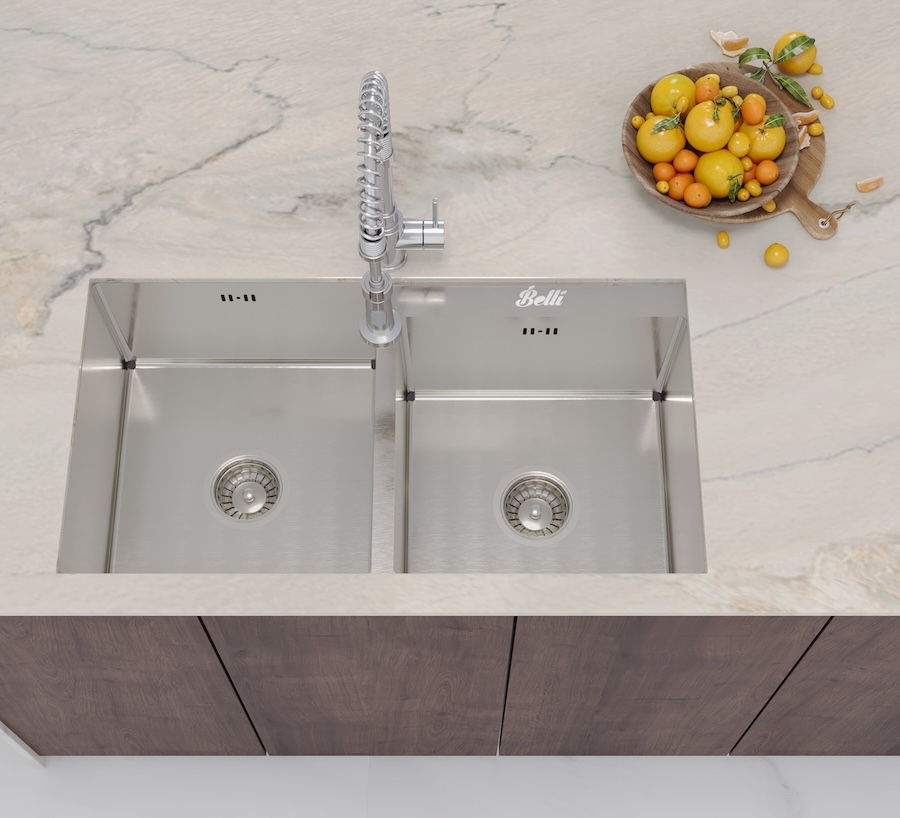 Ảnh Chậu Luxury âm bàn 2 hộc lệch BL8245AB2 1