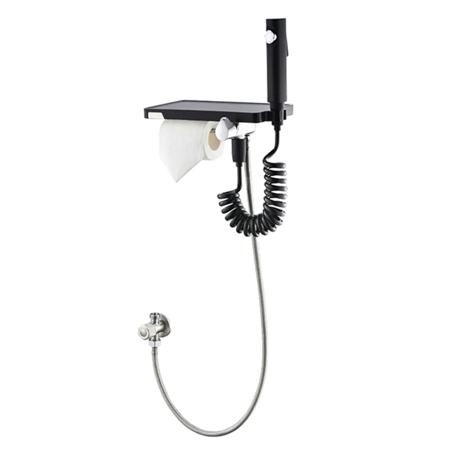 Ảnh Vòi xịt kèm lô giấy Bravat D9142BW-ENG 1