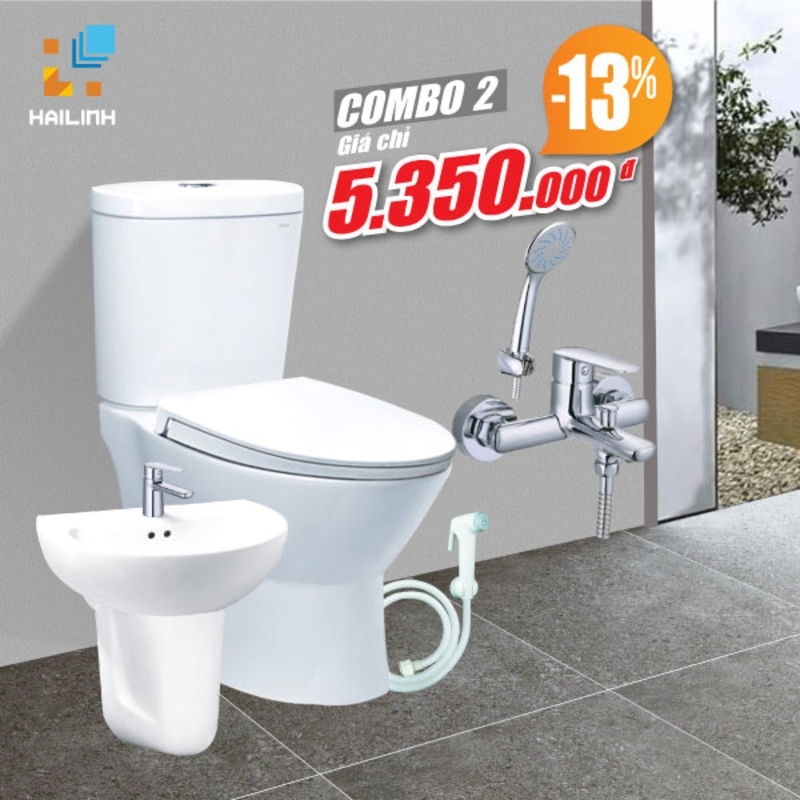 Ảnh Combo thiết bị vệ sinh Caesar số 2 1