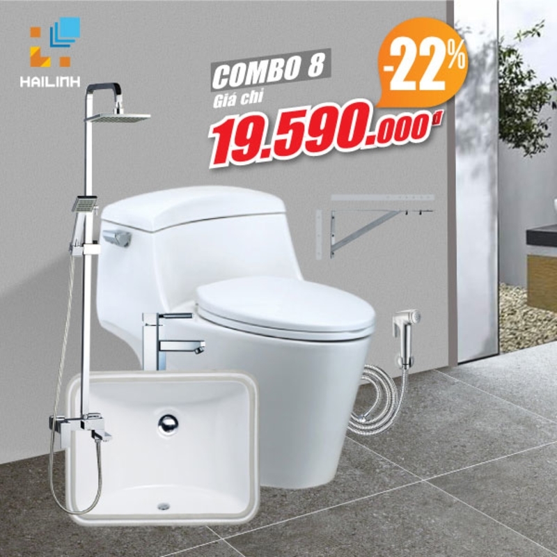 Ảnh Combo thiết bị vệ sinh Caesar số 8 1