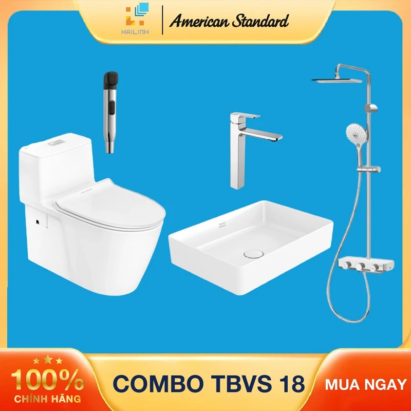Ảnh Combo thiết bị vệ sinh American Standard 18 1