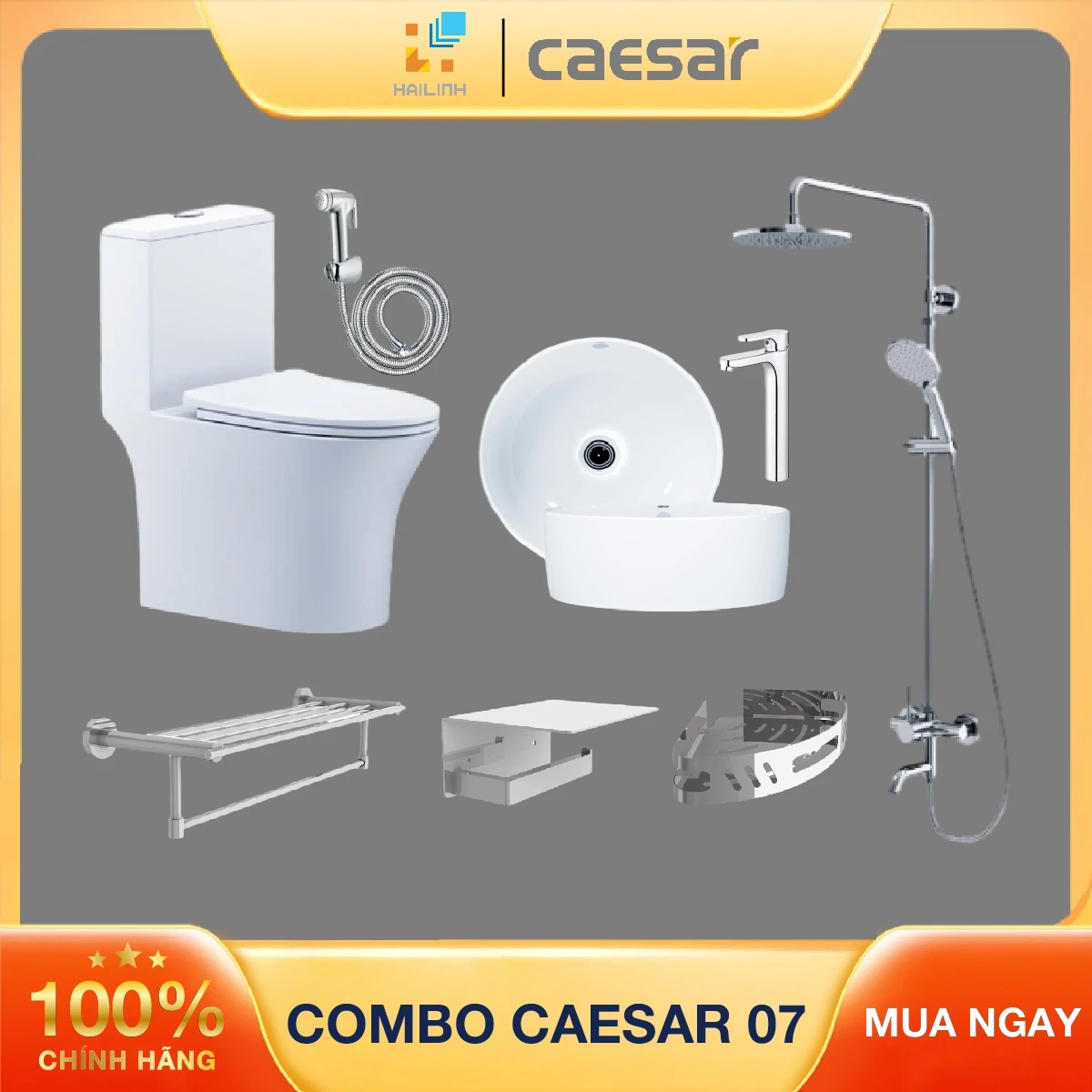Ảnh Combo thiết bị vệ sinh Caesar số 7 1
