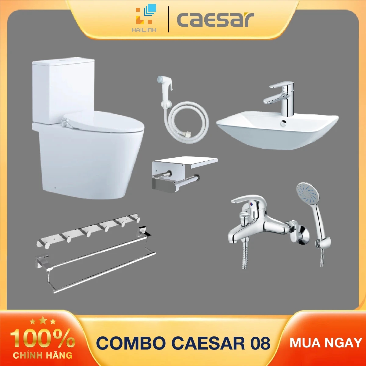 Ảnh Combo thiết bị vệ sinh Caesar số 8 1