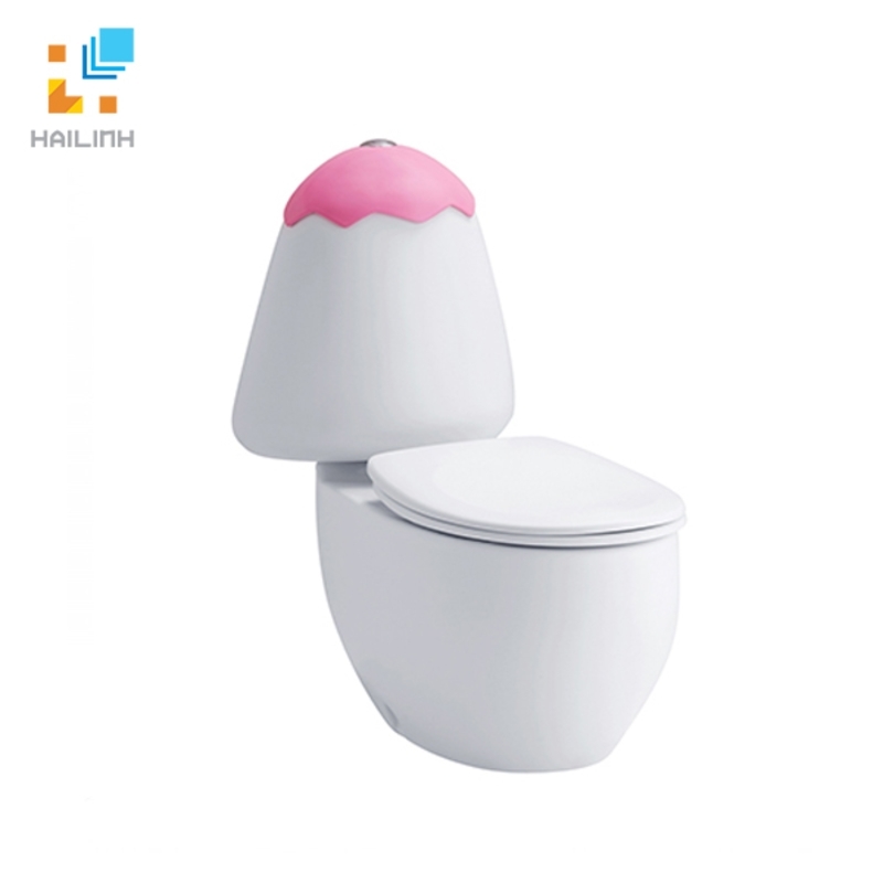 Ảnh Bồn cầu 2 khối Cotto C15017 trẻ em màu trắng hồng 1