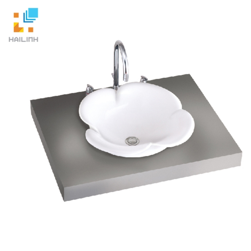 Ảnh Chậu rửa đặt bàn Cotto C0004 hình hoa 1