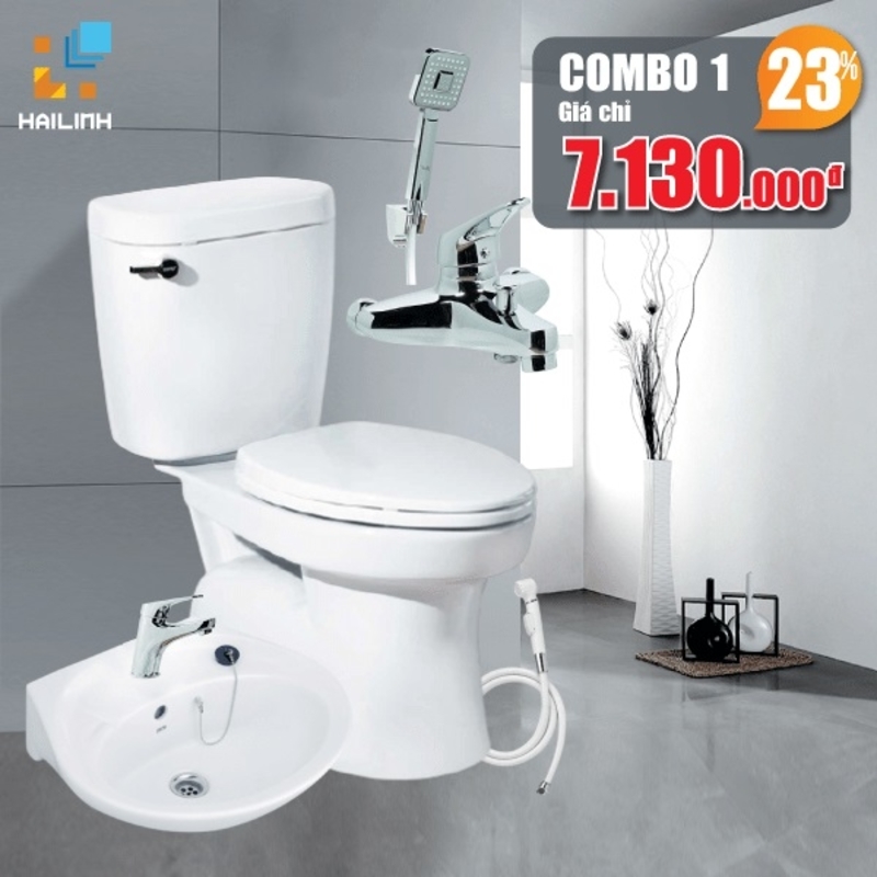 Ảnh Combo thiết bị vệ sinh Cotto+Belli số 1 1
