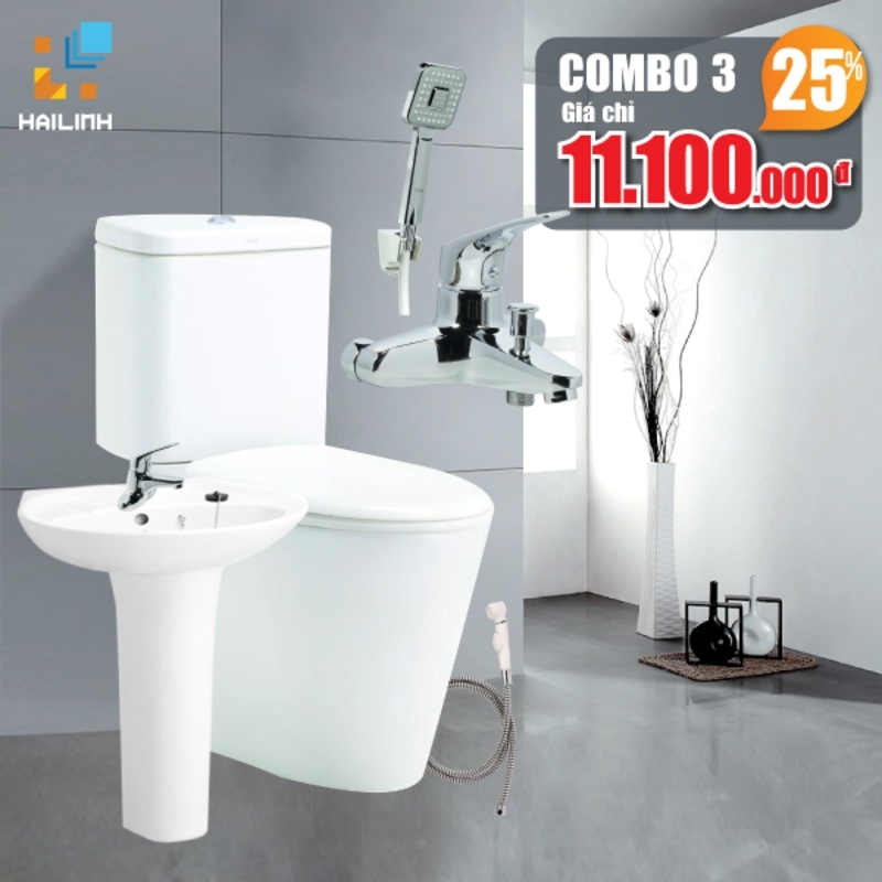 Combo thiết bị vệ sinh Cotto+Belli số 3