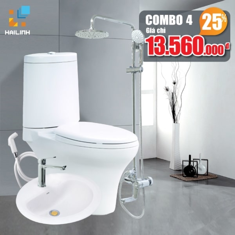Combo thiết bị vệ sinh Cotto+Belli số 4