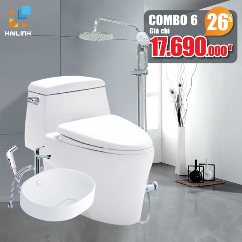 Ảnh Combo thiết bị vệ sinh Cotto+Belli số 6 1