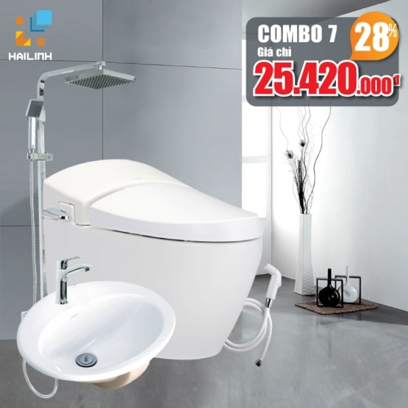 Combo thiết bị vệ sinh Cotto+Belli số 7
