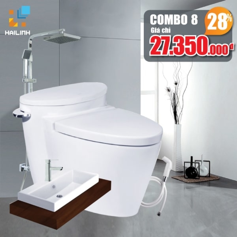 Combo thiết bị vệ sinh Cotto+Belli số 8