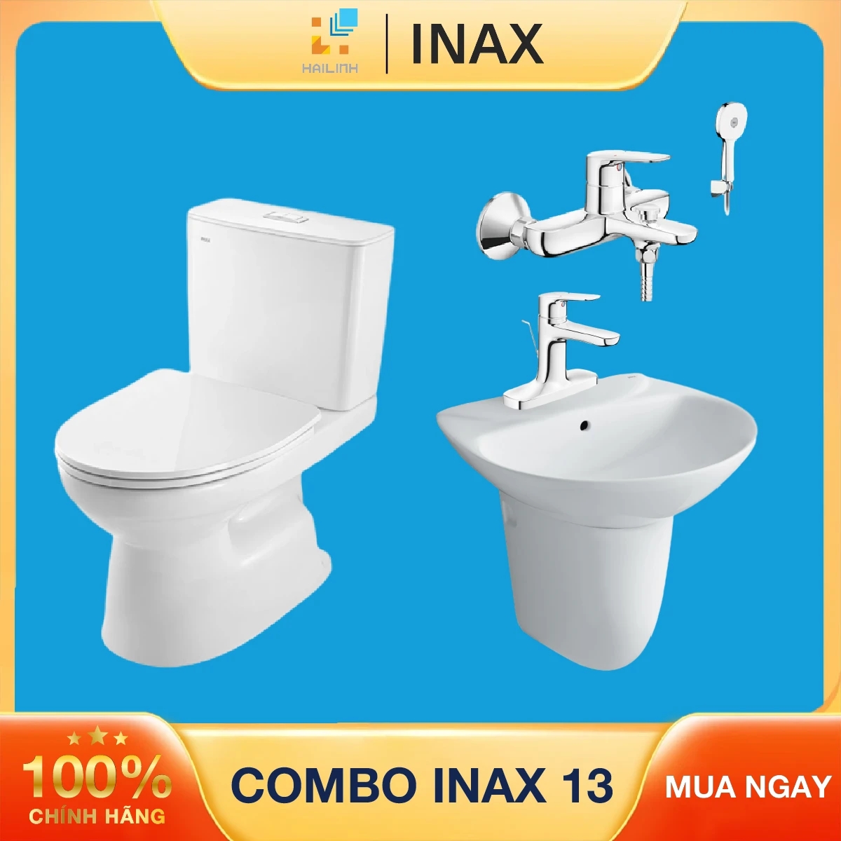 Ảnh Combo thiết bị vệ sinh Inax 13 1
