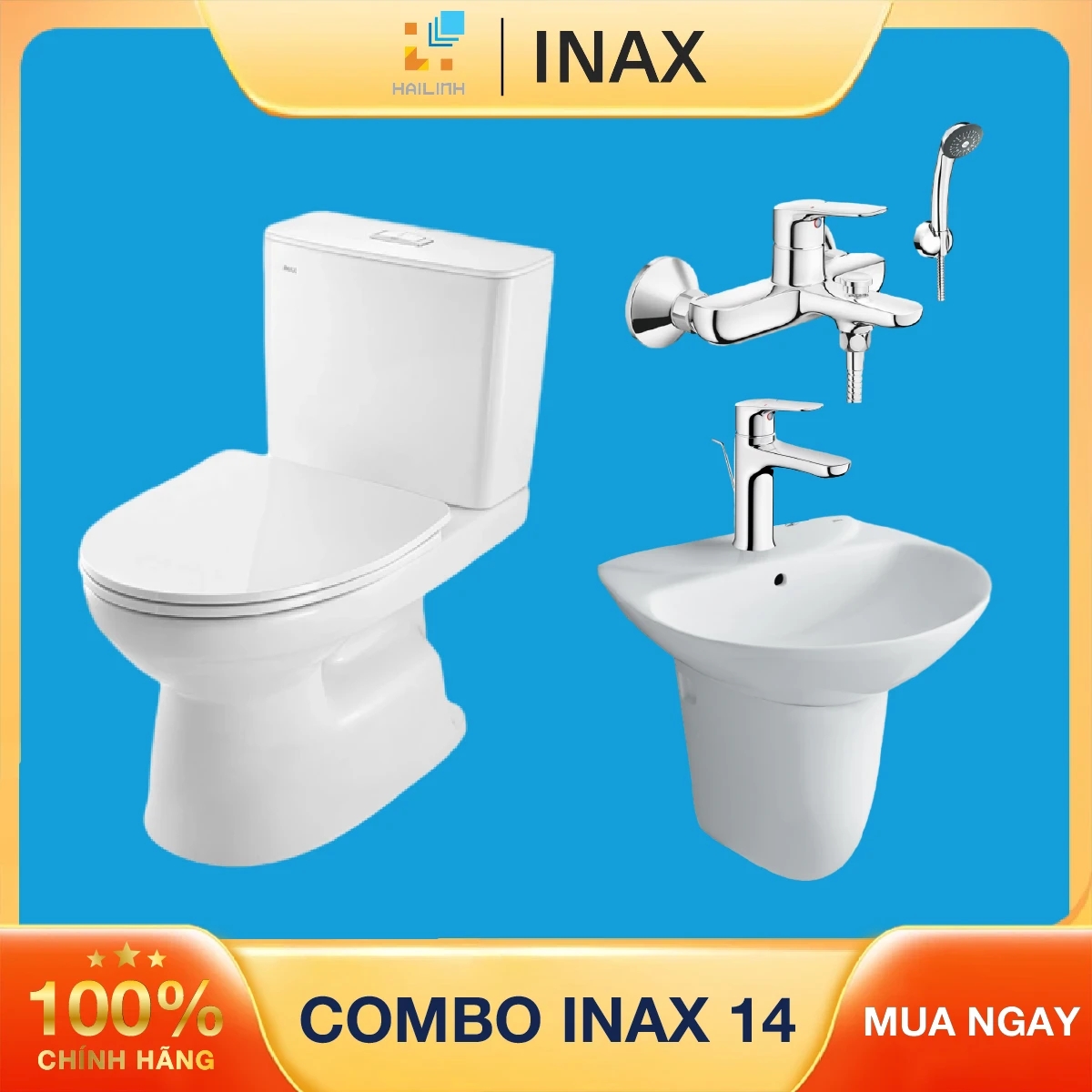 Ảnh Combo thiết bị vệ sinh Inax 14 1