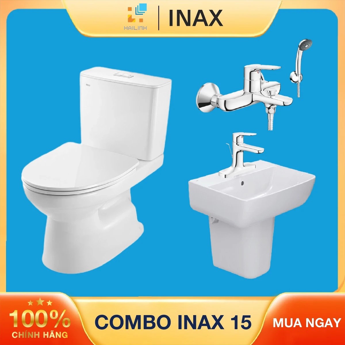 Ảnh Combo thiết bị vệ sinh Inax 15 1