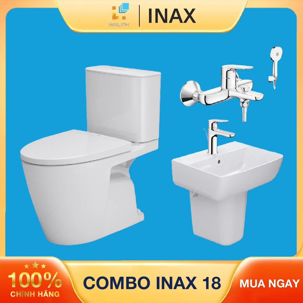 Ảnh Combo thiết bị vệ sinh Inax 18 1