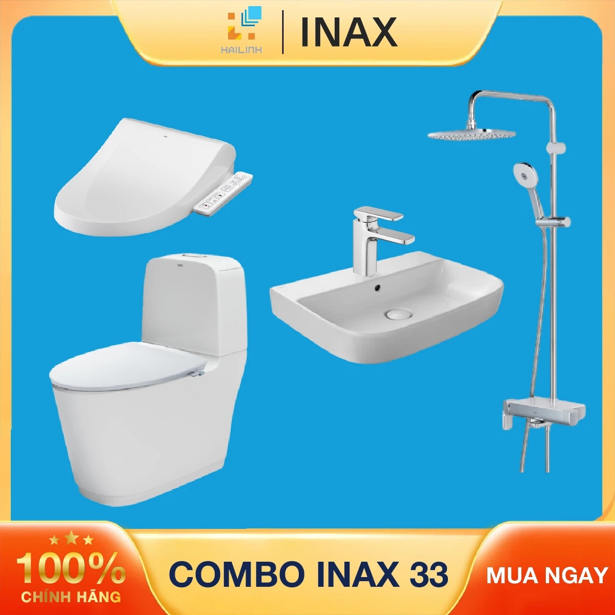 Ảnh Combo thiết bị vệ sinh Inax 33 1