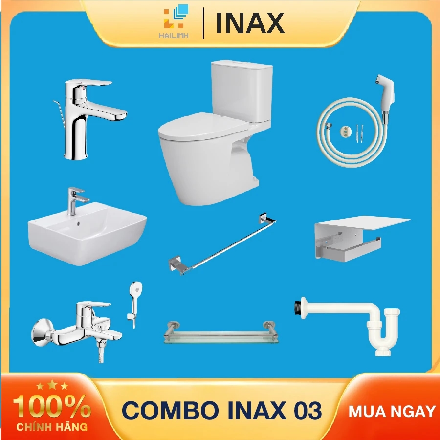 Ảnh Combo thiết bị vệ sinh Inax + Belli số 3 1
