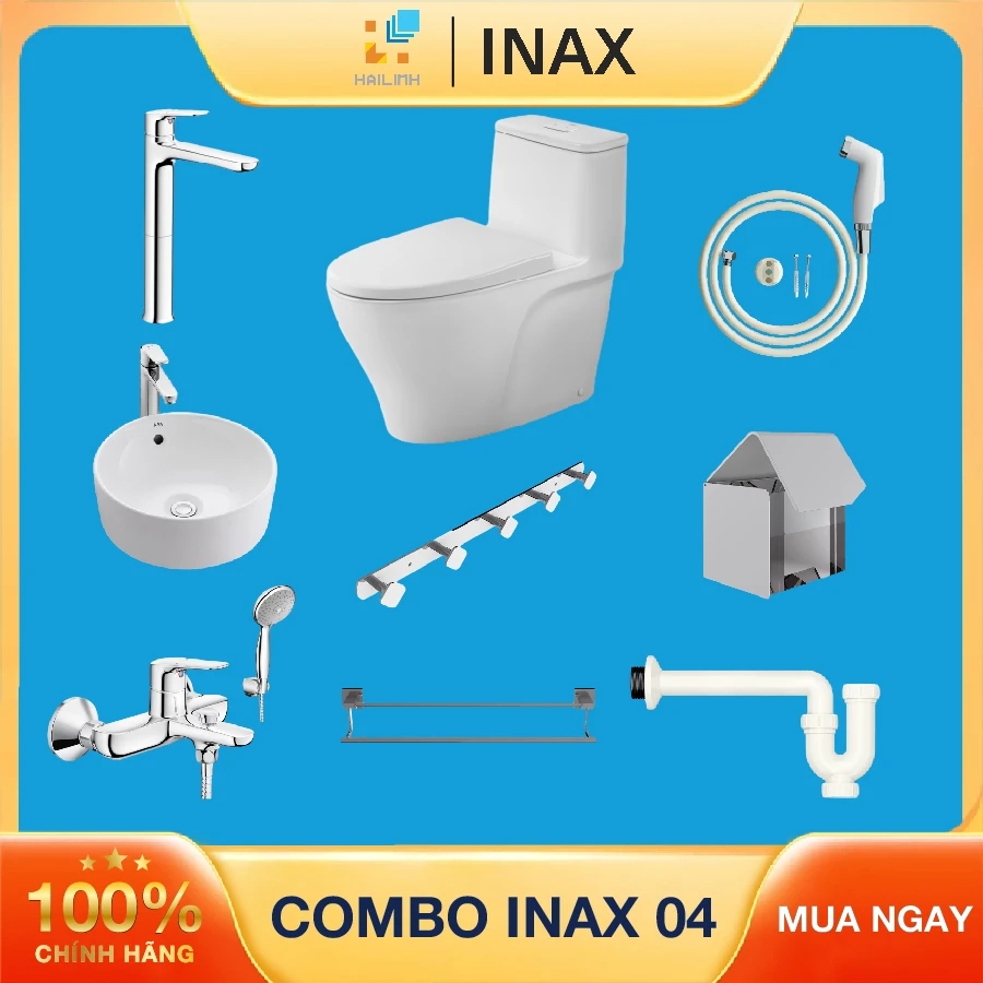 Ảnh Combo thiết bị vệ sinh Inax + Belli số 4 1