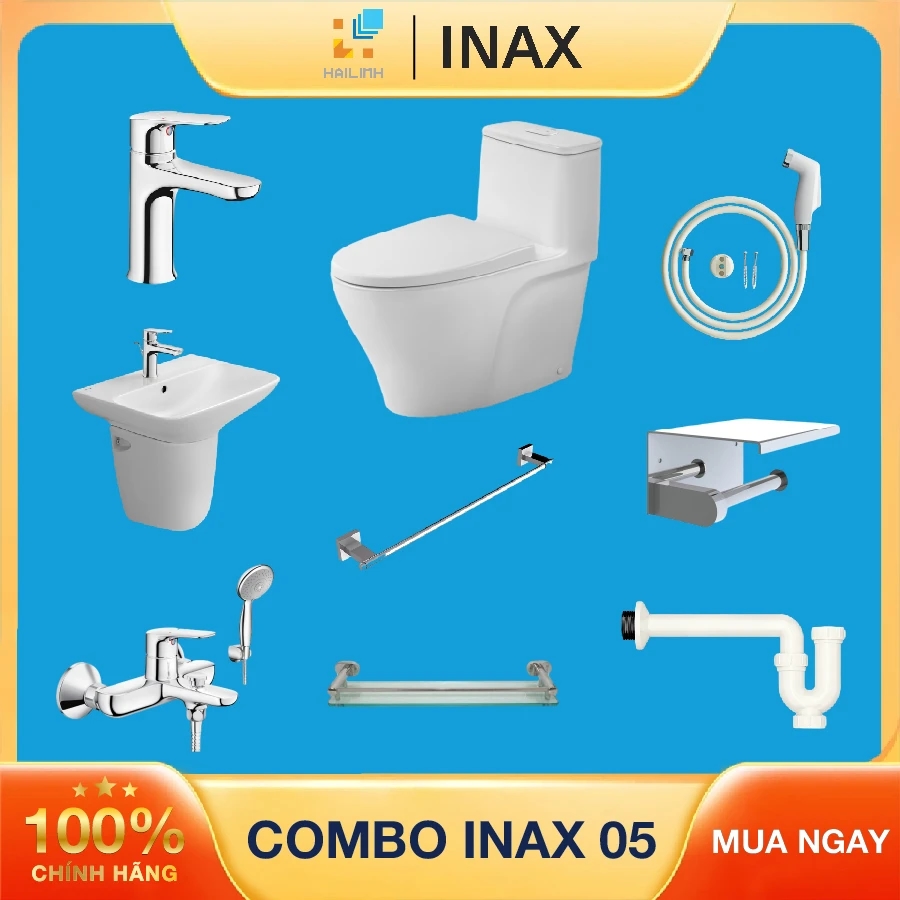 Ảnh Combo thiết bị vệ sinh Inax + Belli số 5 1