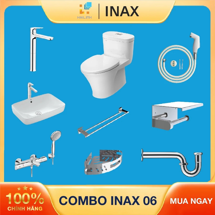 Ảnh Combo thiết bị vệ sinh Inax + Belli số 6 1