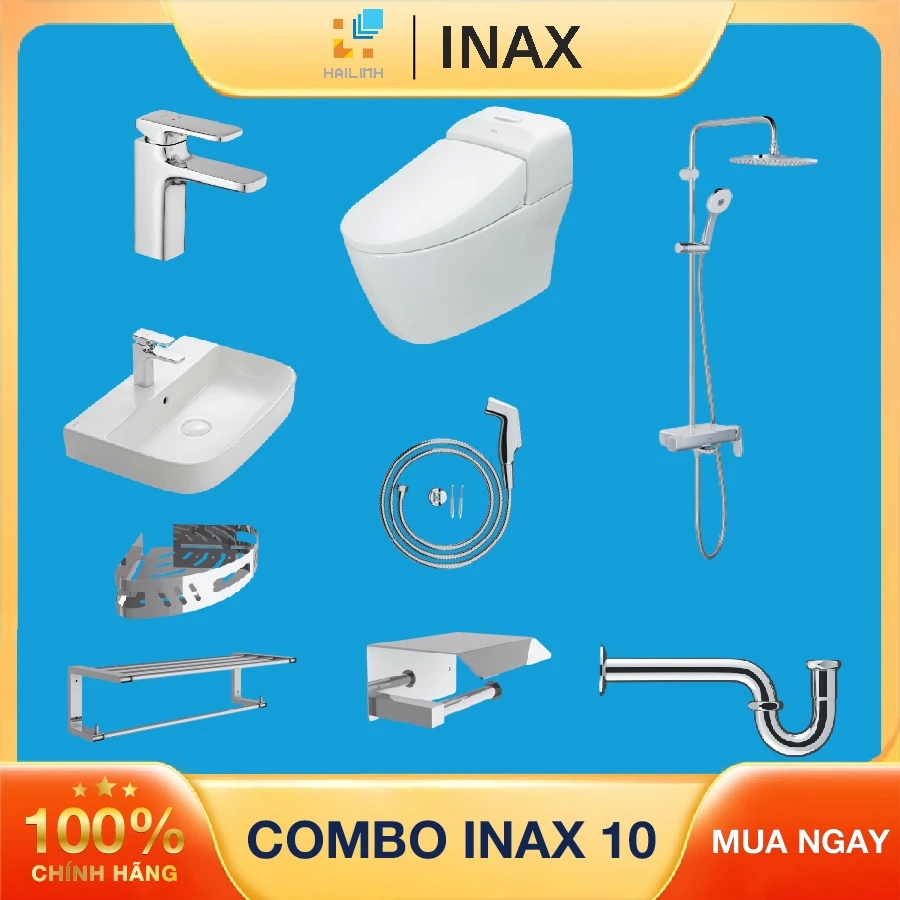 Ảnh Combo thiết bị vệ sinh Inax + Belli số 10 1