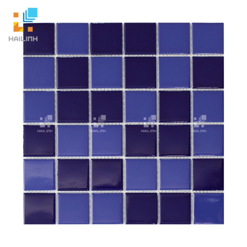 Gạch Mosaic HLMST330351 gốm rạn màu xanh