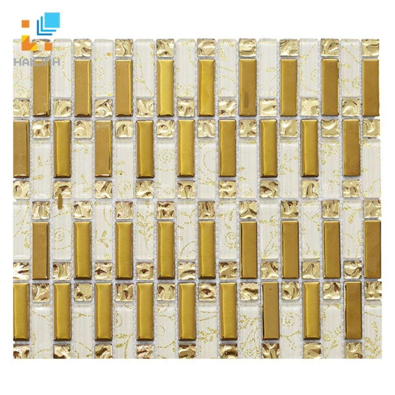 Ảnh Gạch Mosaic HLMST330407 màu vàng 1